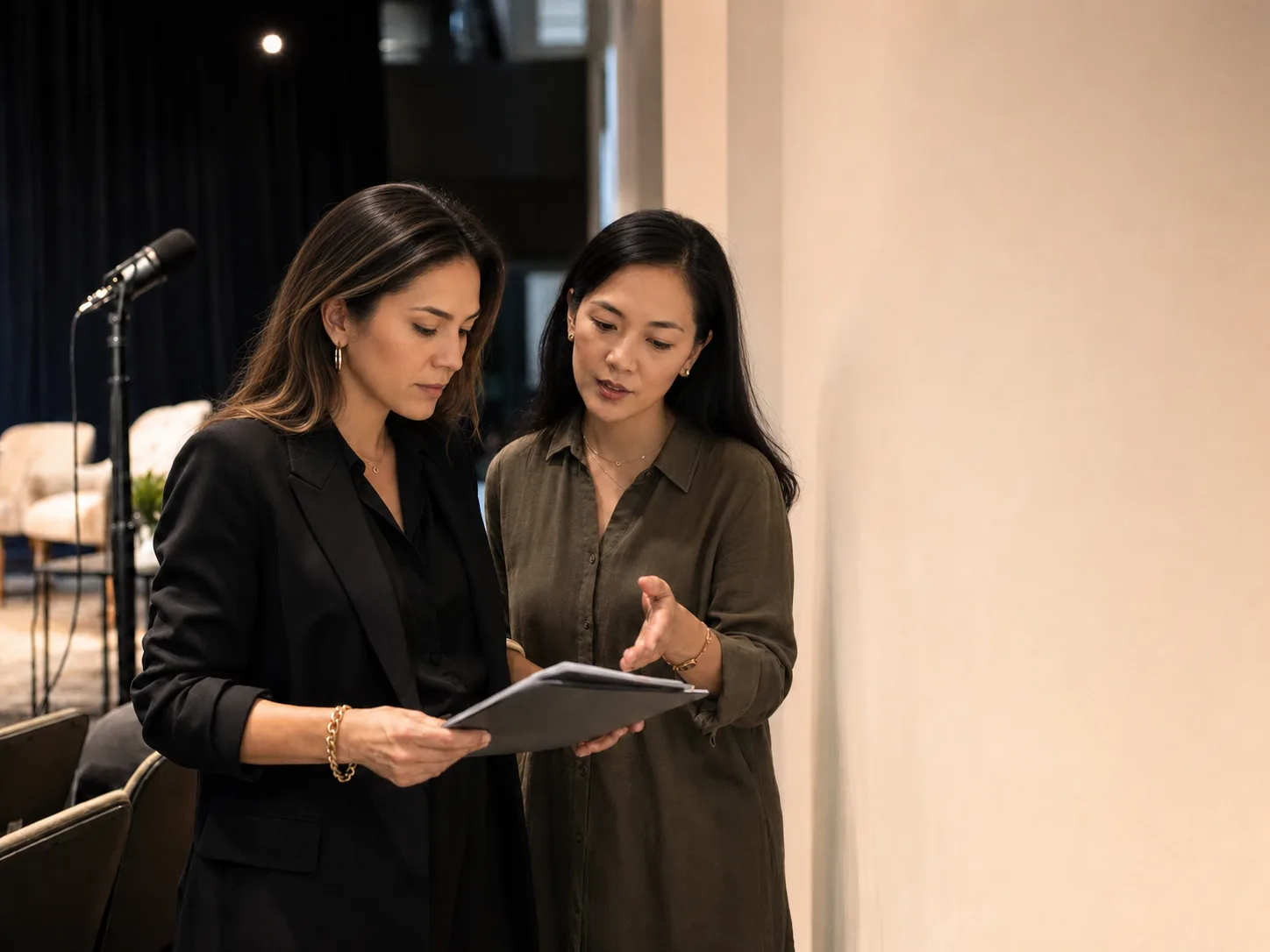 A founder and senior advisor reviewing notes before an industry event.
